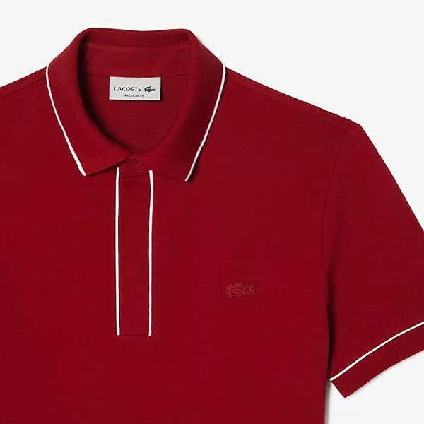 Áo Polo Nam Lacoste Regular Fit Smart Paris PH0796 IXX Màu Đỏ Size 5 - Thời trang - Vua Hàng Hiệu