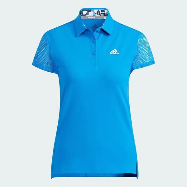 Áo Polo Nữ Adidas Short Sleeved Shirt With Warding Pattern Hood HA0226 Màu Xanh Blue Size S - Thời trang - Vua Hàng Hiệu