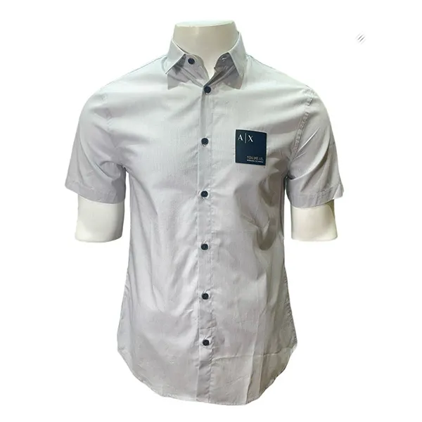 Áo Sơ Mi Cộc Tay Nam Armani Exchange 6LZC23 ZNIAZ - GC03 Màu Xám Size XS - Thời trang - Vua Hàng Hiệu