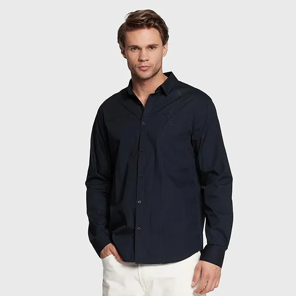 Áo Sơ Mi Dài Tay Nam Armani Exchange Shirt 6LZC07 ZNBJZ Màu Đen Size S