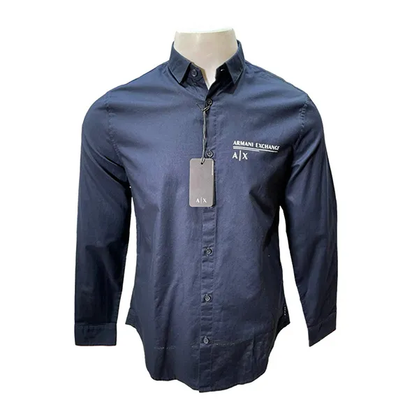 Áo Sơ Mi Dài Tay Nam Armani Exchange Shirt 6LZC17 - GC03 Màu Xanh Đen Size S