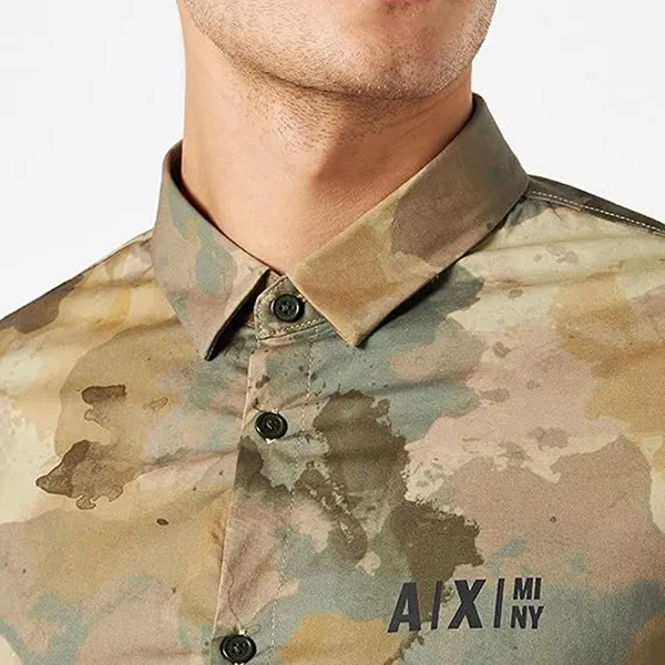 Áo Sơ Mi Dài Tay Nam Armani Exchange Shirt 6LZC68 ZNRYZ - GC03 Màu Camo Size S