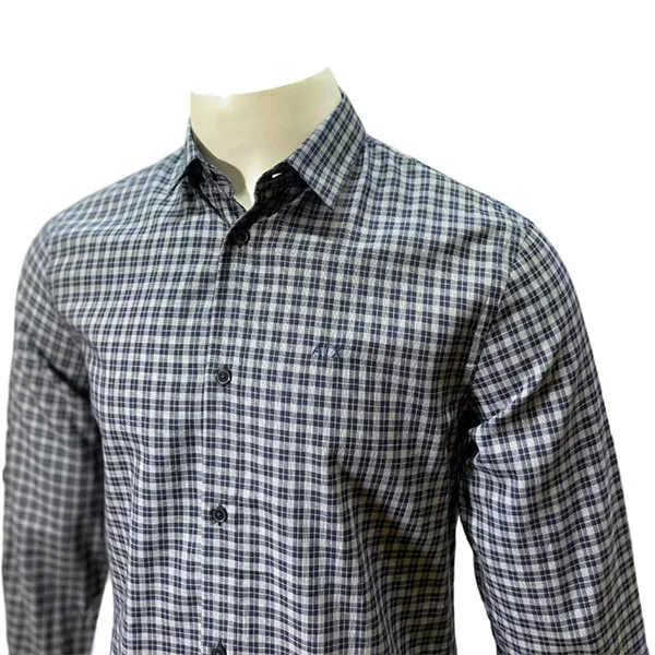 Áo Sơ Mi Dài Tay Nam Armani Exchange 6LZC06 ZNMIZ - GC03 Màu Kẻ Xanh Caro Size XS - Thời trang - Vua Hàng Hiệu