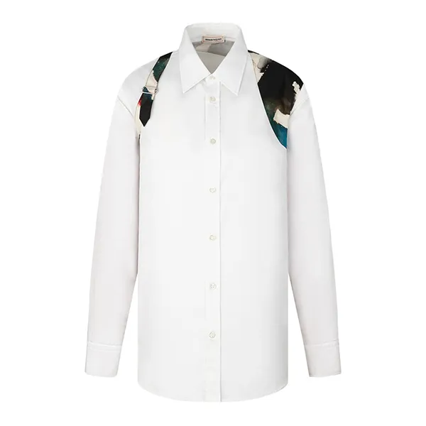 Áo Sơ Mi Nam Alexander McQueen White With Watercolour Graffiti Harness 734244 Màu Trắng Size XS - Thời trang - Vua Hàng Hiệu