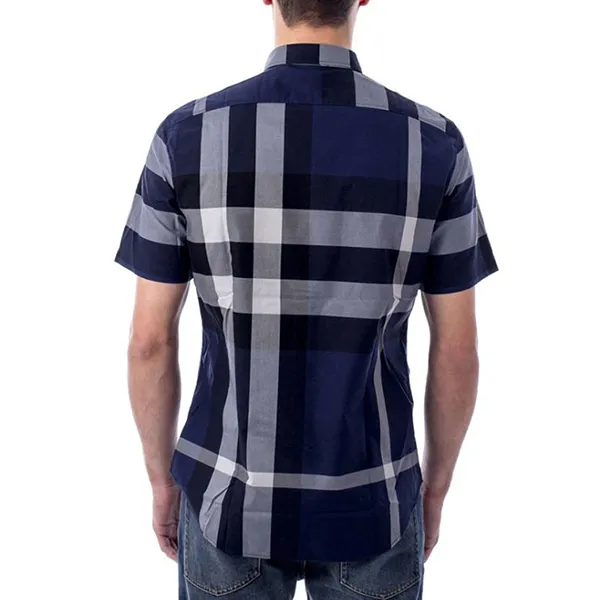Áo Sơ Mi Nam Burberry Short Sleeve Check Shirt 3891227 Kẻ Xanh Navy Size XS - Thời trang - Vua Hàng Hiệu