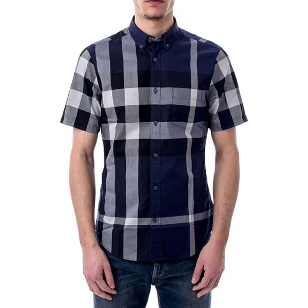 Áo Sơ Mi Nam Burberry Short Sleeve Check Shirt 3891227 Kẻ Xanh Navy Size XS - Thời trang - Vua Hàng Hiệu