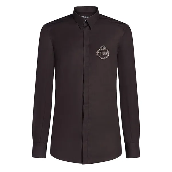 Áo Sơ Mi Nam Dolce & Gabbana D&G Logo King G5EX3 Màu Đen Size 38