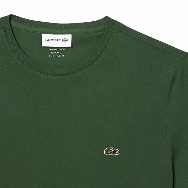 Áo Thun Nam Lacoste Men's Crew Neck Pima Cotton Jersey T-Shirt TH6709 132 Màu Xanh Lá Size 2 - Thời trang - Vua Hàng Hiệu