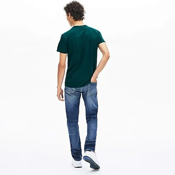 Áo Thun Nam Lacoste Men's Crew Neck Pima Cotton Jersey T-Shirt TH6709 GFS Màu Xanh Green Size 2