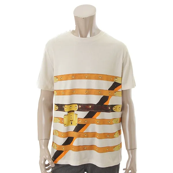 Áo Thun Nam Louis Vuitton LV Time Trunk Belt Pattern Tshirt White Màu Trắng Họa Tiết Size XL - Thời trang - Vua Hàng Hiệu