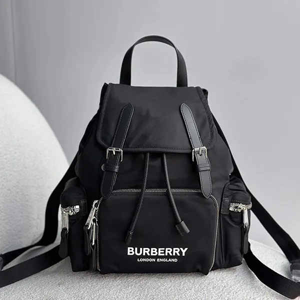 Balo Burberry Nylon Backpack MD Rucksack Black Màu Đen - Túi xách - Vua Hàng Hiệu