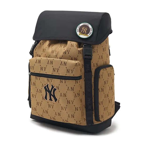 Balo MLB Premium Outdoor Backpack New York Yankees 7ABKRM14N-50BGS Màu Nâu/Đen