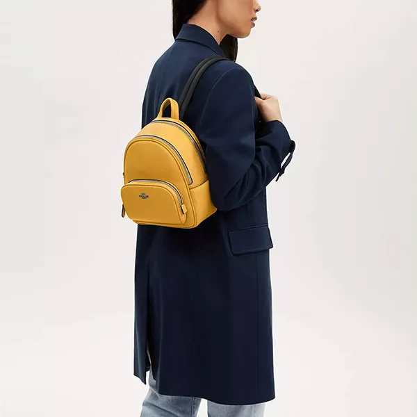 Balo Nữ Coach Mini Court Backpack CR284 Màu Vàng