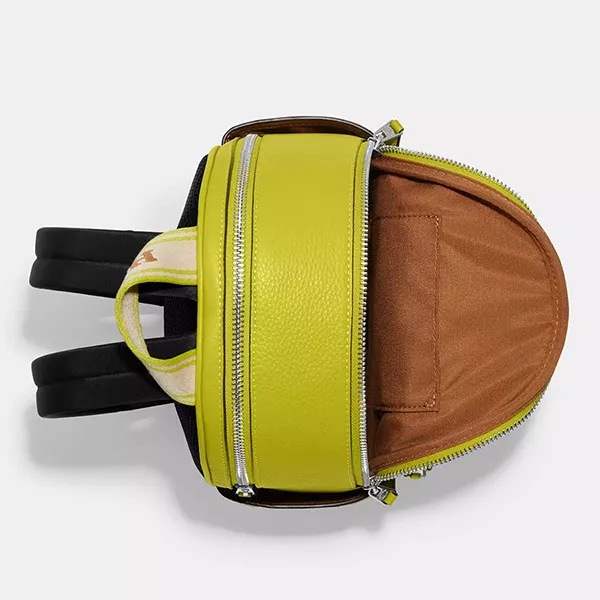 Balo Nữ Coach Mini Court Backpack In Signature Canvas CJ594 Màu Be Vàng - Túi xách - Vua Hàng Hiệu