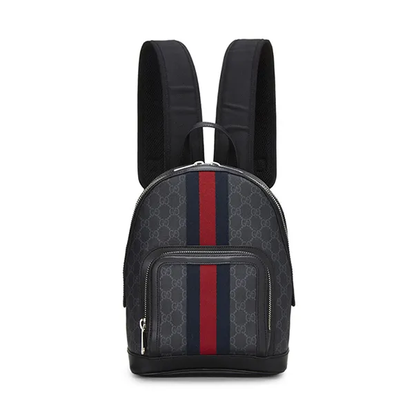 Balo Nữ Gucci Logo Backpack Black 598102-92TAN-1071 Màu Xám Đen