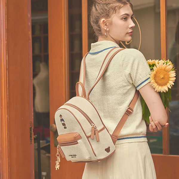 Balo Nữ TTWN BEAR TN3488 Màu Be/Nâu Size M