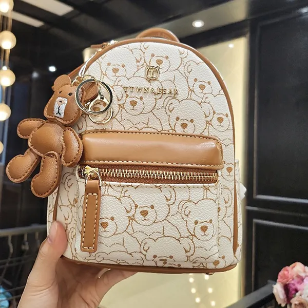 Balo Nữ TTWN BEAR Mini TN3168 Màu Be Nâu Size S