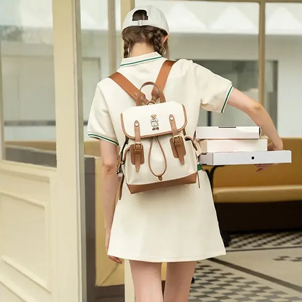 Balo Nữ TTWN BEAR TN3459 Màu Be/Nâu