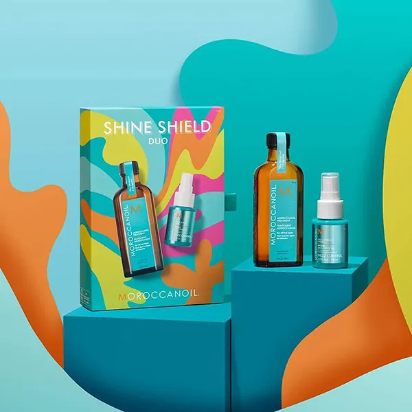 Bộ Đôi Bảo Vệ Và Nuôi Dưỡng Tóc Bóng Mượt Moroccanoil Shine Shield (100+ 50ml)