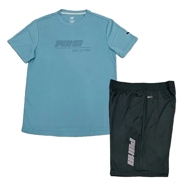 Bộ Quần Áo Cộc Tay Nam Puma Poly PMKTSL22 Màu Xanh Đen Size S - Thời trang - Vua Hàng Hiệu