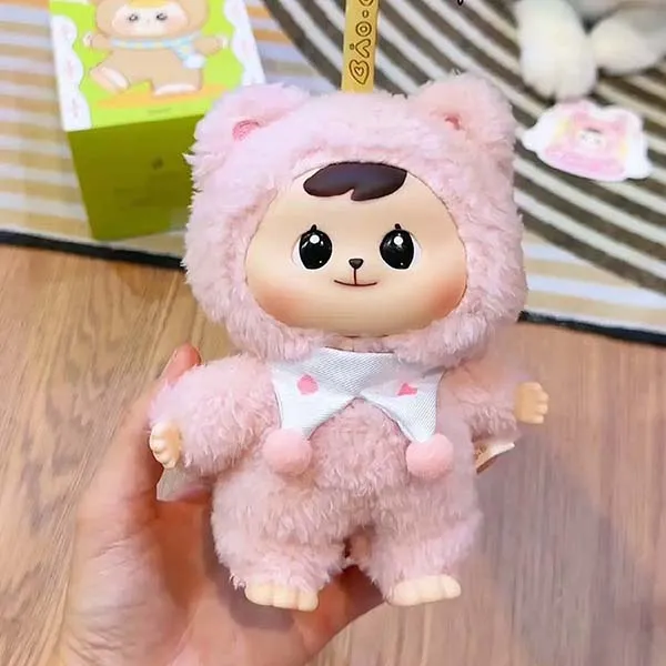 Móc Khóa CQTOYS Bao-ao Cuddle Series Plush Dolls Unopened Blind Box Màu Hồng