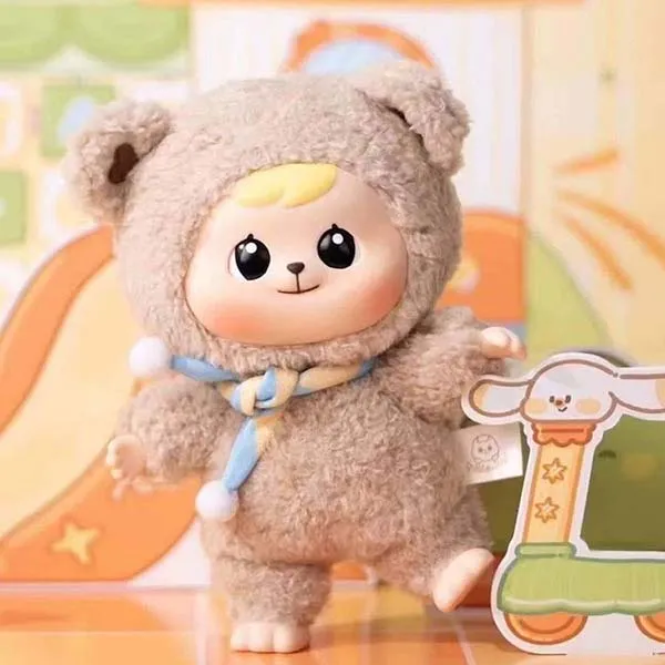 Móc Khóa CQTOYS Bao-ao Cuddle Series Plush Dolls Unopened Blind Box Màu Nâu Nhạt