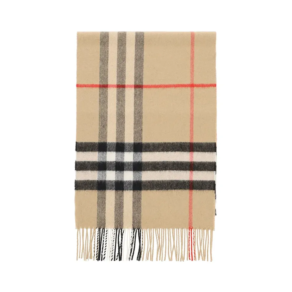 Khăn quàng cổ Burberry Khăn Cashmere Kẻ Sọc Cổ Điển