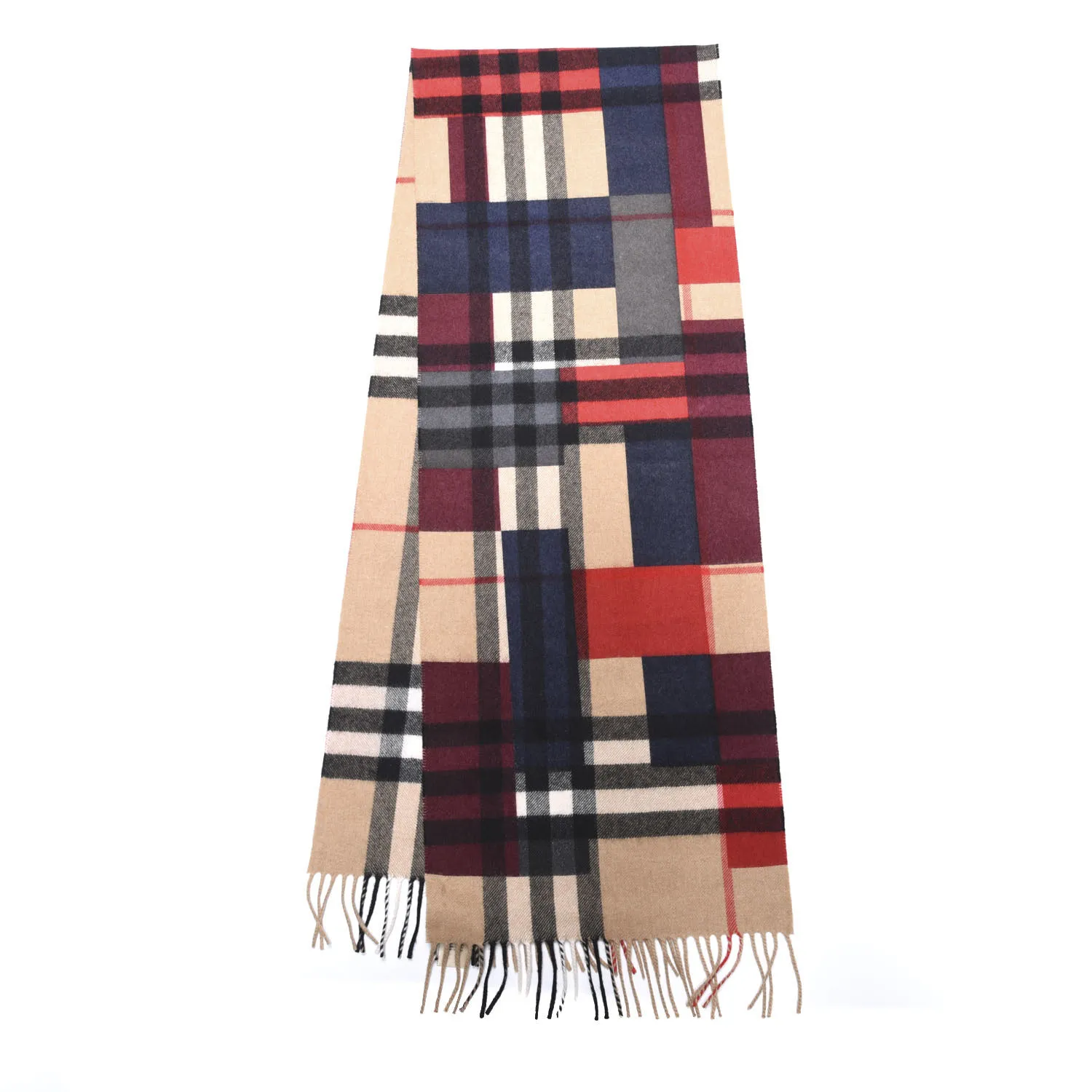 Khăn quàng cổ Burberry Cashmere Kẻ Sọc Đa Màu