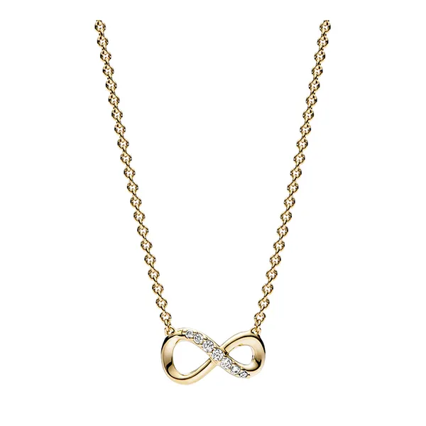 Dây Chuyền Nữ Pandora Moments 14K Gold Plated Infinity Necklace 368821C01 Màu Vàng Gold - Trang sức - Vua Hàng Hiệu