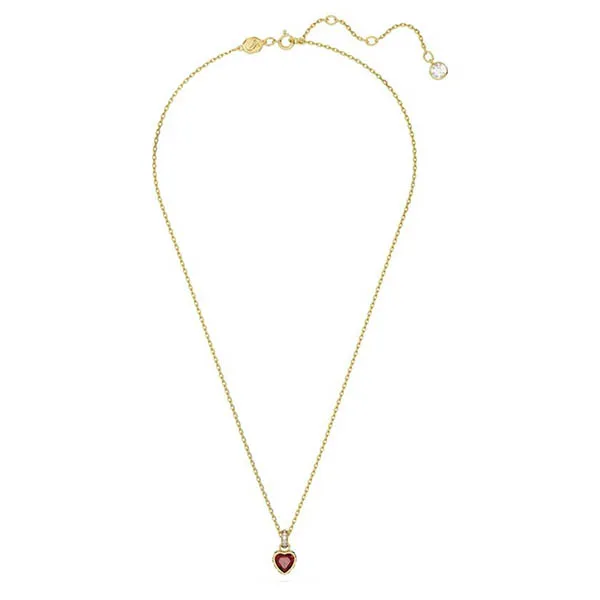 Dây Chuyền Nữ Swarovski Stilla Pendant Heart, Red, Gold-Tone Plated 5648750 Màu Vàng Gold/Đỏ