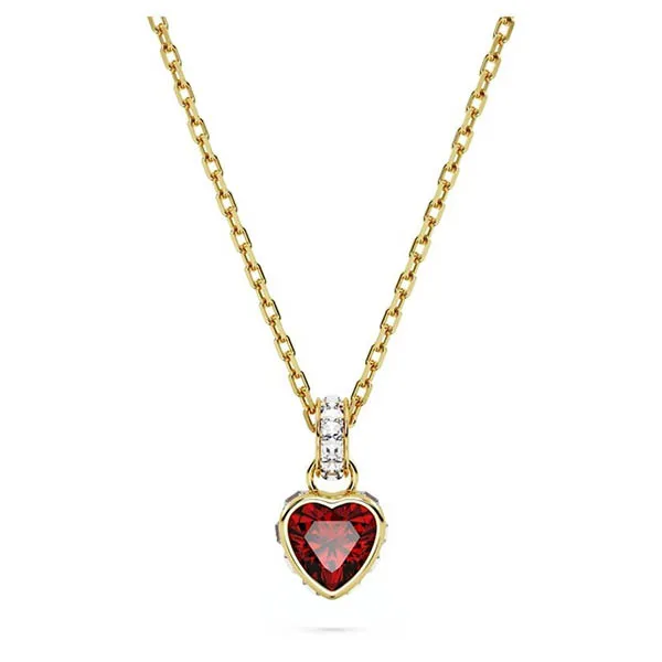 Dây Chuyền Nữ Swarovski Stilla Pendant Heart, Red, Gold-Tone Plated 5648750 Màu Vàng Gold/Đỏ