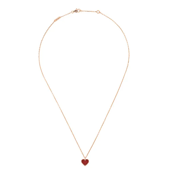 Dây Chuyền Van Cleef & Arpels Sweet Hearts Pendant 18K Rose Gold, Carnelian VCARN59N00 Màu Vàng Hồng - Trang sức - Vua Hàng Hiệu