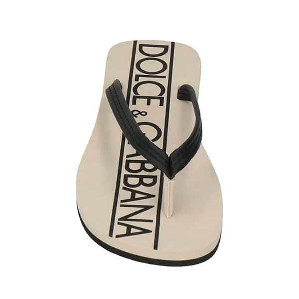 Dép Nam Dolce & Gabbana D&G Men's White Thong Sandal Rubber Màu Be Size 39 - Dép - Vua Hàng Hiệu