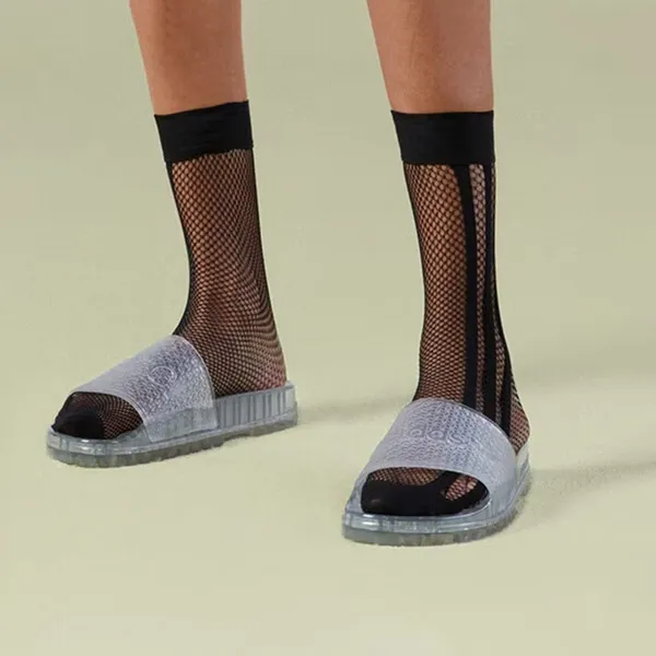 Dép Nam Gucci x Adidas Adilette Rubber Màu Trắng Trong Size 40