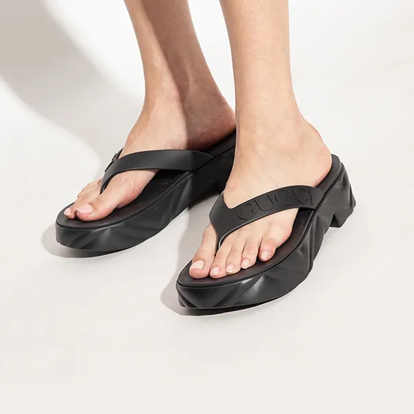 Dép Nữ Gucci Platform Thong Sandal 746334 JFM00-1000 Màu Đen Size 35 - Dép - Vua Hàng Hiệu