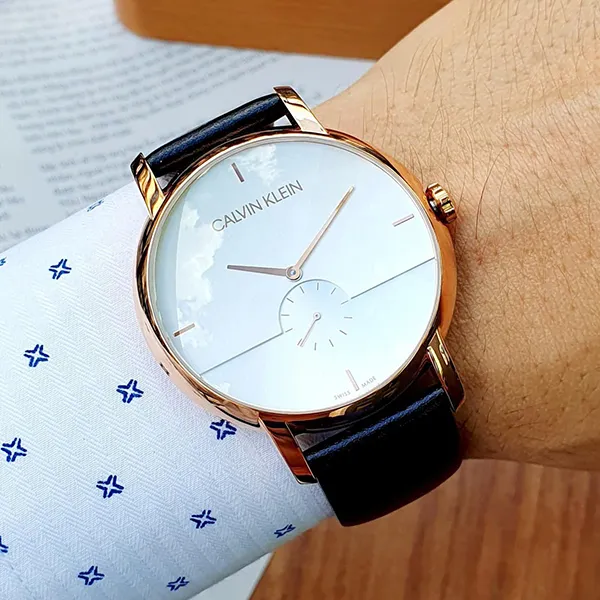 Đồng Hồ Nam Calvin Klein CK Quartz K9H2X6C6 Màu Đen Vàng Hồng