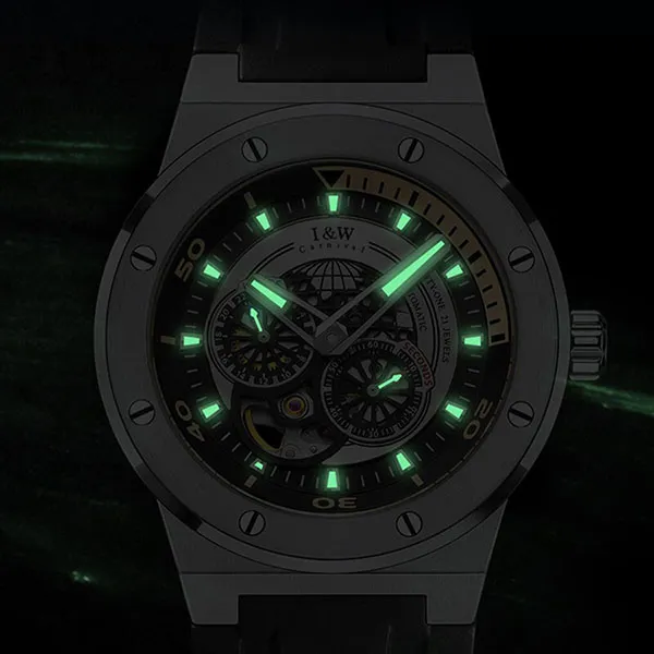Đồng Hồ Nam I&W Carnival IW619G-5 Màu Bạc Đen