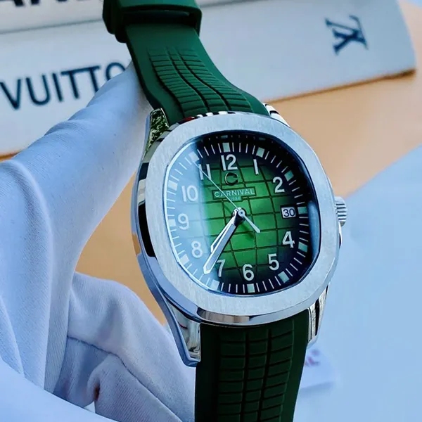 Đồng Hồ Nam I&W Carnival Automatic 8130G-VT-DCS-XL Màu Bạc Xanh Lá