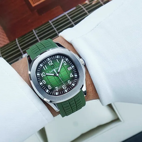 Đồng Hồ Nam I&W Carnival Automatic 8130G-VT-DCS-XL Màu Bạc Xanh Lá