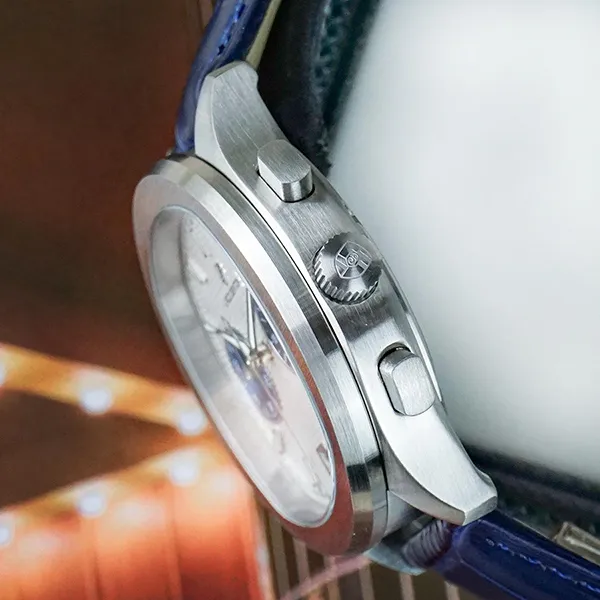 Đồng Hồ Nam Lacz Denton Chronograph LD-9108-AMS-GL-TX Màu Xanh Bạc - Đồng hồ - Vua Hàng Hiệu