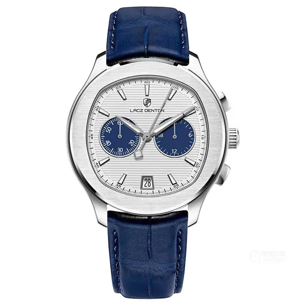 Đồng Hồ Nam Lacz Denton Chronograph LD-9108-AMS-GL-TX Màu Xanh Bạc - Đồng hồ - Vua Hàng Hiệu