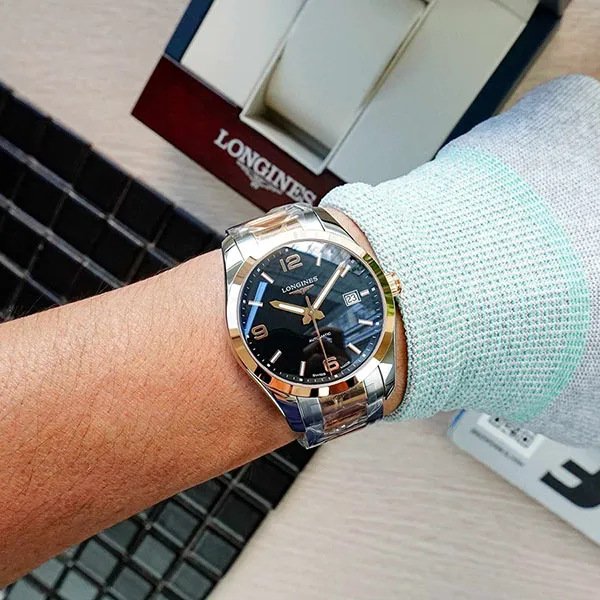Đồng Hồ Nam Longines Conquest Classic L2.785.5.56.7 Màu Vàng Bạc - Đồng hồ - Vua Hàng Hiệu