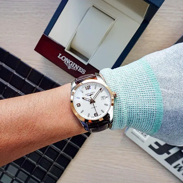 Đồng Hồ Nam Longines Conquest Classic L2.785.5.76.3 Màu Nâu Vàng