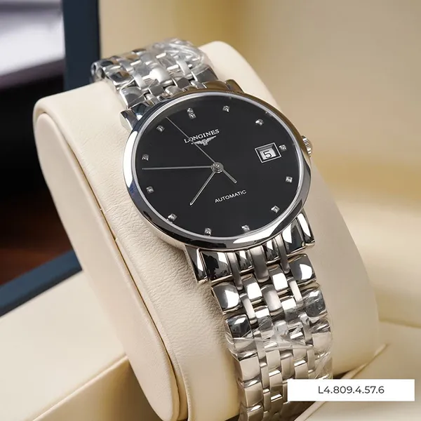 Đồng Hồ Nam Longines Elegant L4.809.4.57.6 Màu Bạc Đen