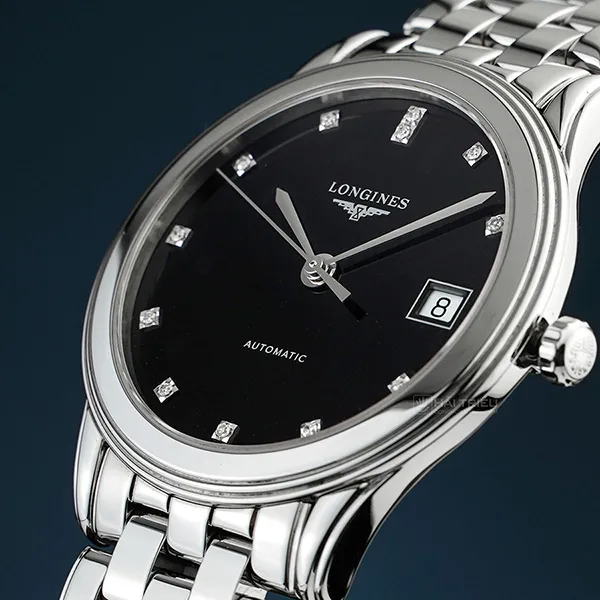Đồng Hồ Nam Longines Flagship Diamond Watch L4.774.4.57.6 Màu Bạc/Đen