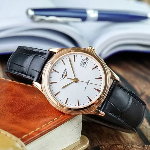 Đồng Hồ Nam Longines Flagship Watch L4.774.8.22.2 Màu Đen - Đồng hồ - Vua Hàng Hiệu