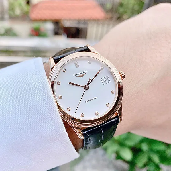 Đồng Hồ Nam Longines Flagship Watch L4.774.8.27.2 Màu Đen