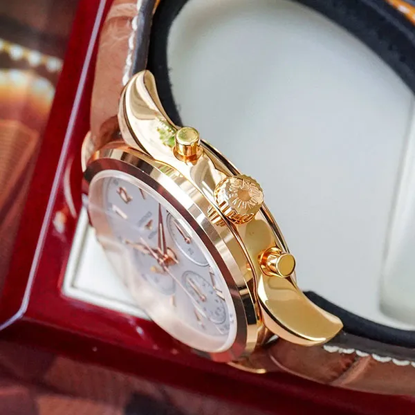 Đồng Hồ Nam Longines L2.742.8.76.2 Màu Nâu Vàng