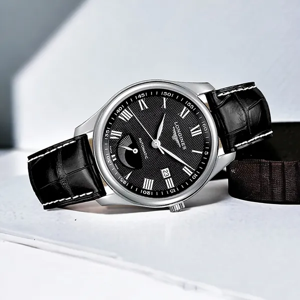 Đồng Hồ Nam Longines Master L2.908.4.51.7 Màu Đen - Đồng hồ - Vua Hàng Hiệu