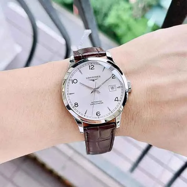 Đồng Hồ Nam Longines Record Automatic Chronometer L2.820.4.76.2 Màu Nâu Bạc - Đồng hồ - Vua Hàng Hiệu